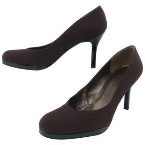 Stuart Weitzman Brown Silk Heels